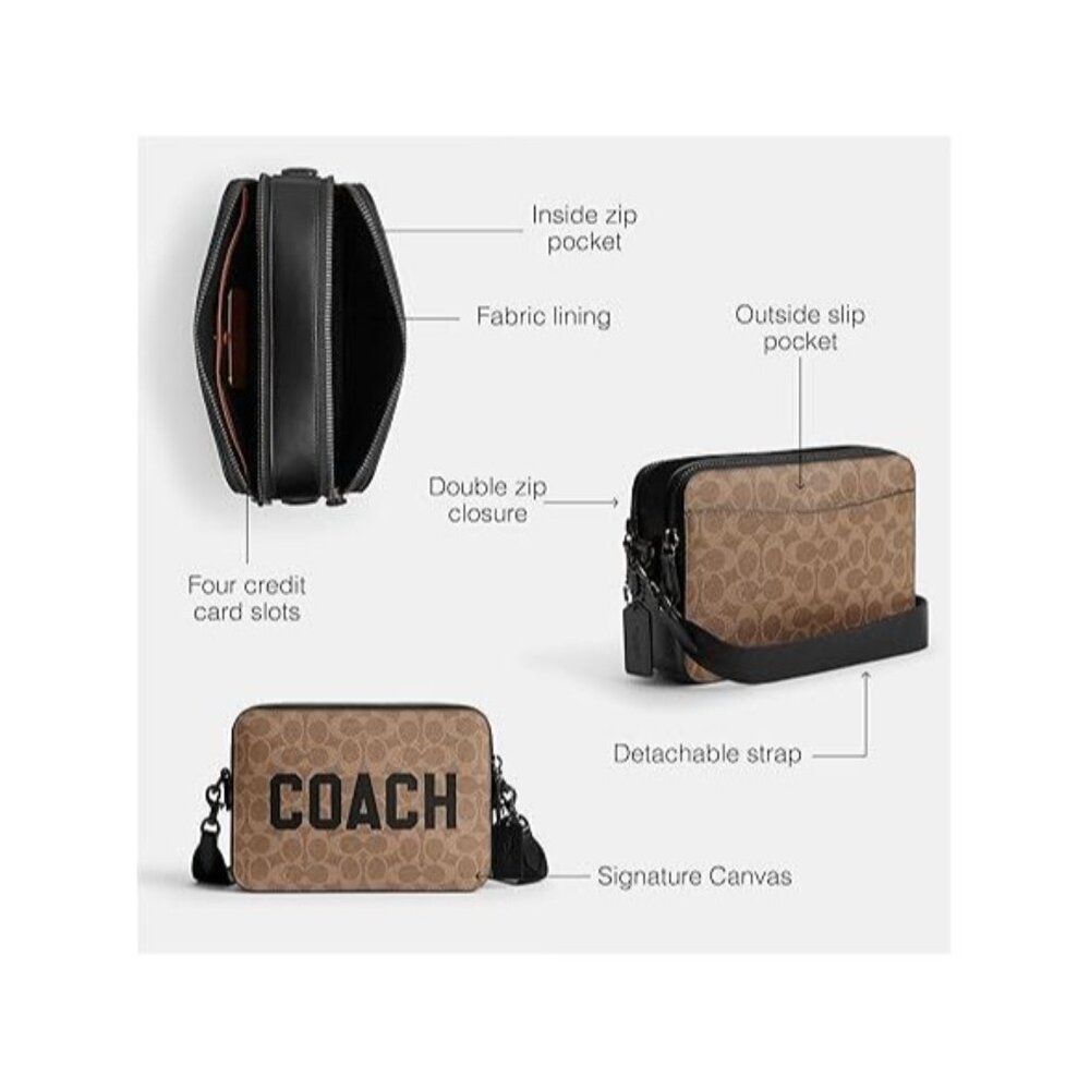 New With Tags Coach Men's Charter Crossbody 24, One Size - Picture 4 of 5